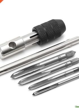 5 Pcs T Type Hand Screw Thread Taps Drll Kt M3 M4 M5 M6 Se