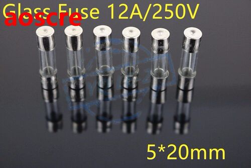 NEW High Quality 12A Glass Fuse Quick Blow Acting Fuse Fast-