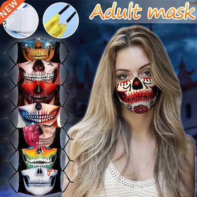 Adult Creative Skull Designer Mask Outdoor Washable Reusabl