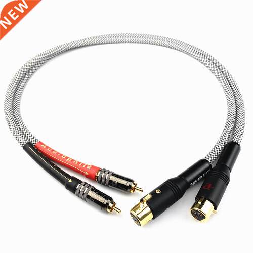 HIFI Audio Cable Silver Plated RCA To XLR Male Female Cable