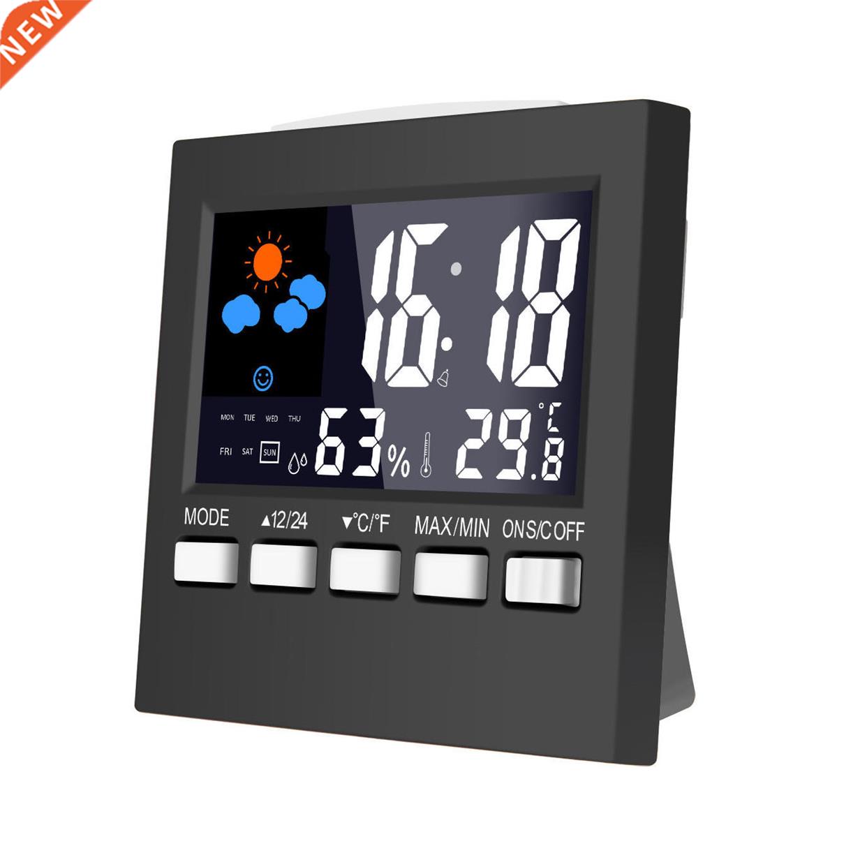 Weather Forecast Station Alarm Clock LCD Screen Temperature