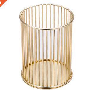 Golden Stylus Holder, Suitable For Desks, Cosmetic Brush Cup