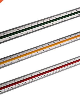 Plastic Triangular Scale Ruler 3 Sides for Architecture Dra