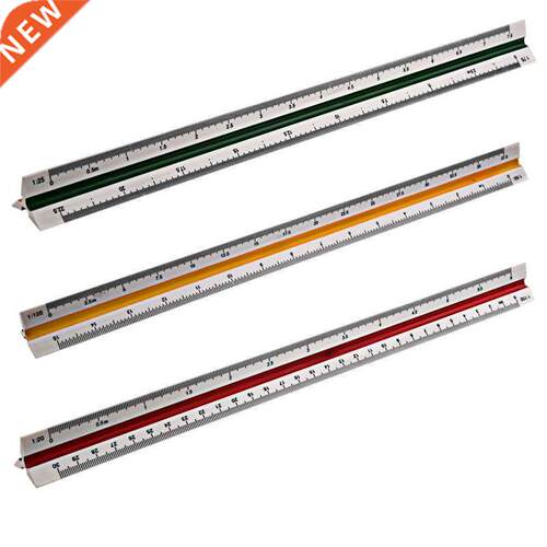 Plastic Triangular Scale Ruler 3 Sides for Architecture Dra