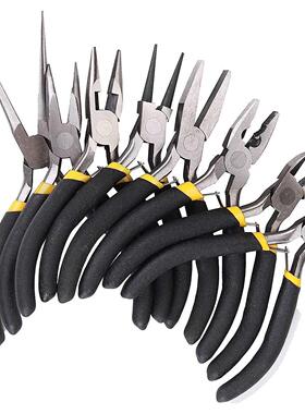 8Pcs Mini Round Beading Nose Pliers Wire Side Cutters Pliers