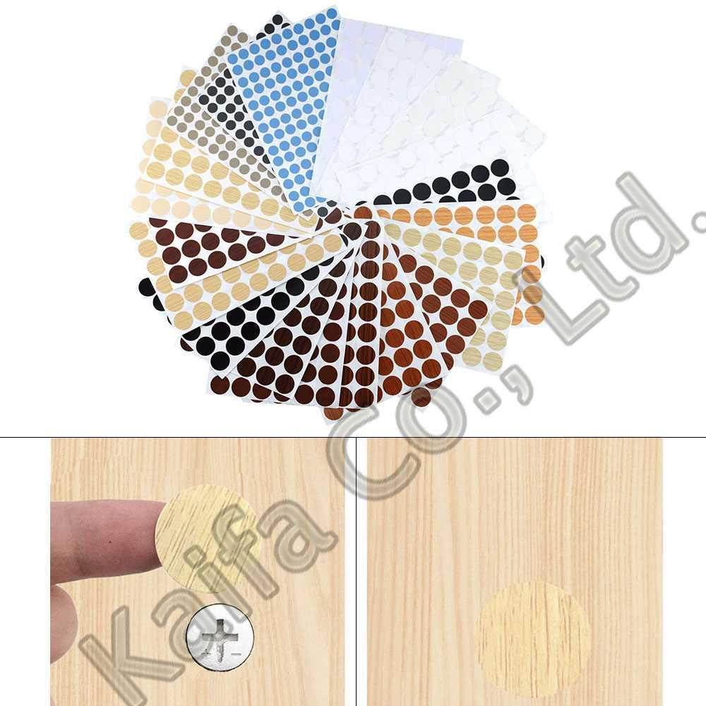 54PCS PVC 21MM Self Adhesive Sticker Screw Hole Sticker Beau