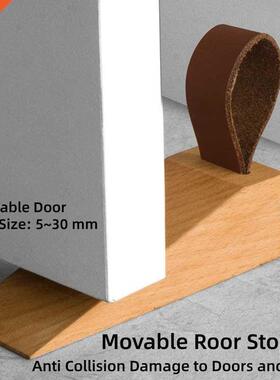 Wooden Door Stopper, Solid Wood Non-Slip Door Wedges, Sturdy