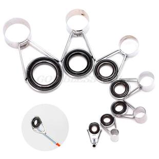 7Pcs Telescopic Fishing Rod Guides Top Ring Set Raft Fishing