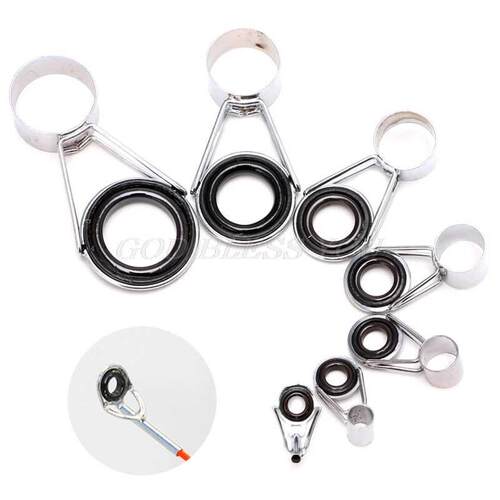 7Pcs Telescopic Fishing Rod Guides Top Ring Set Raft Fishing