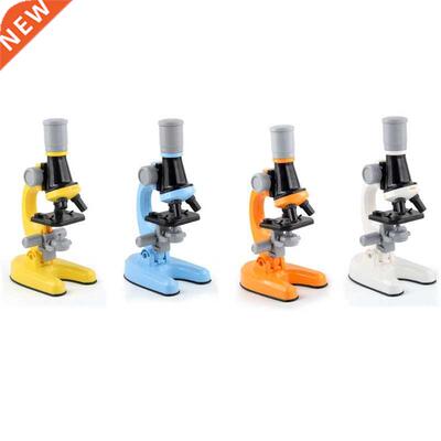 Kids Biological Microscope Microscope Kit Lab LED 100X-400X-