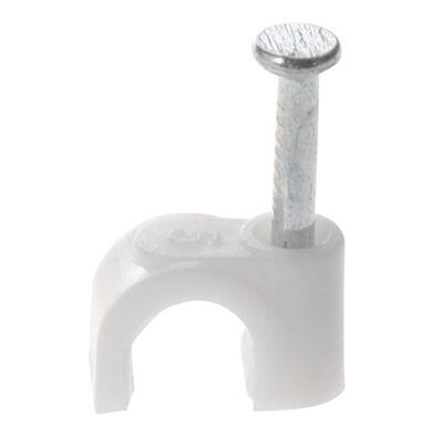 60 Pcs Wall Mount 5mm Dia Cable Circle Nail Clips Fasteners