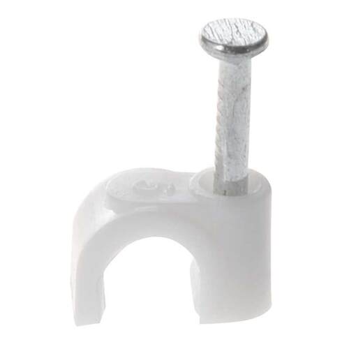 60 Pcs Wall Mount 5mm Dia Cable Circle Nail Clips Fasteners