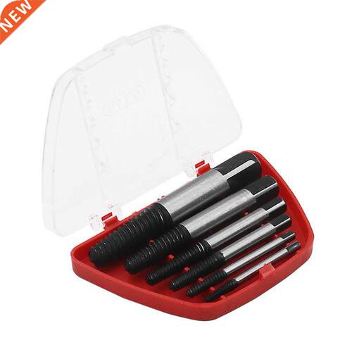6pcs Broken Screw Extractor Remover Set Easy Out Drill Bits