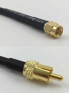 SMA male to RCA male connector 1 M RG174 Cable Pigtail Assem