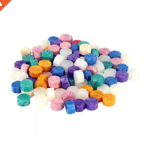 100pcs Octagon Fire Painting Pill Retro Sealing Wax Grain fo