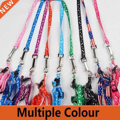 Dog Harness Pet Bone Printing Harness Leash Set Suer Chihu