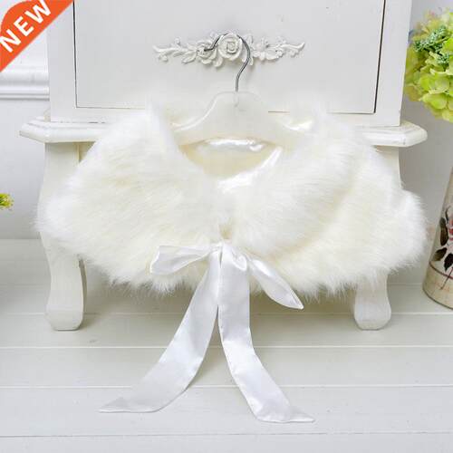 Retail Solid Ribbon with the Same Soft Fur Shawl Wedding Fl