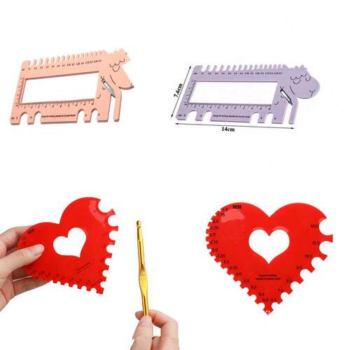 Sheep Shape Sewing Knitting Needles Gauge Size Guide Cro