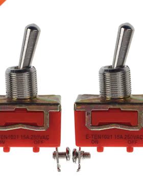 AC 250V 15A SPST ON-OFF 2 Pin Latching Miniature Toggle Swit