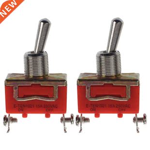 AC 250V 15A SPST ON-OFF 2 Pin Latching Miniature Toggle Swit