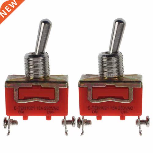 AC 250V 15A SPST ON-OFF 2 Pin Latching Miniature Toggle Swit
