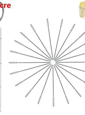 21 PCS 2.6Inch/6CMLarge Eye Sewing Needles Stainless Steel
