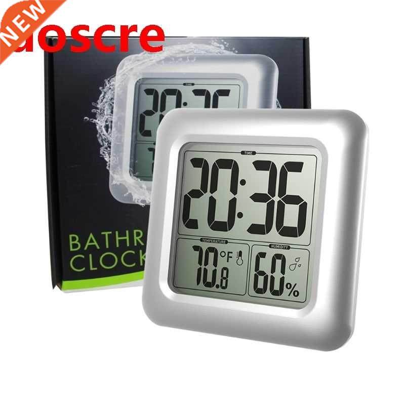 Waterproof Thermometer Digital Bathroom Shower Wall Clock Th