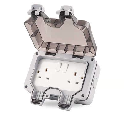 IP66 Weatherproof Waterproof Outdoor Wall Double Power Socke