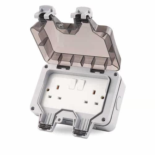 IP66 Weatherproof Waterproof Outdoor Wall Double Power Socke