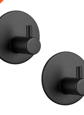 Adhesive hook, self-adhesive black wall-mounted hook key cov