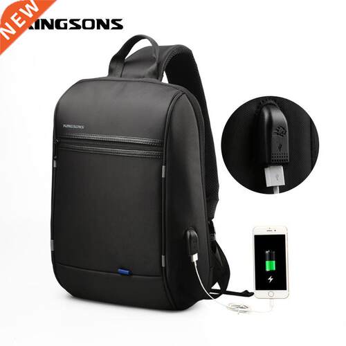 Kingsons 13'' Chest Bag Black Single Shoulder Bags W