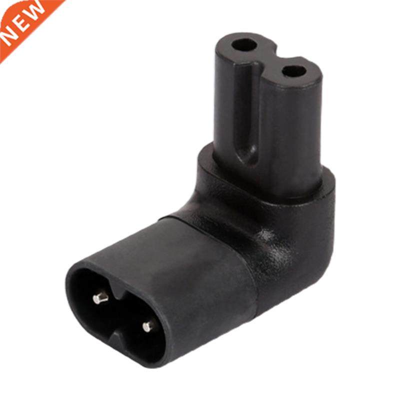 1 Pc IEC 320 2-Pin C7 Female To C8 Male 90 Degree Right Angl