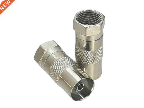 1Pcs F TV Male Plug to IEC PAL DVB-T Female Jack RF Adapter