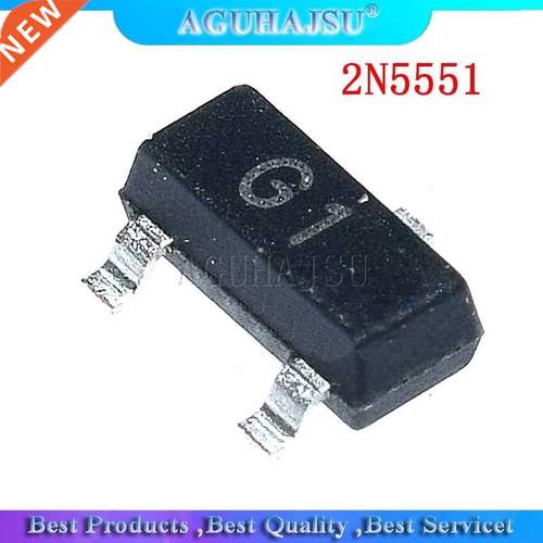 100PCS 2N5551 SOT23 MMBT5551 G1 SOT23-3 Bipolar Transistors