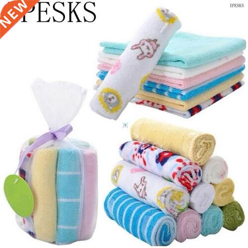 8PcsSet Baby Towel Newborn Colorful Towel Wash Cloth Bathin