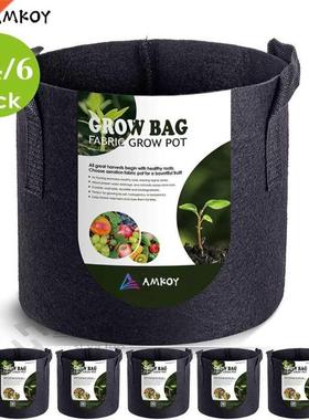 AMKOY 1-10 Gallon Fabric Garden Potato Grow Container Bag Pl