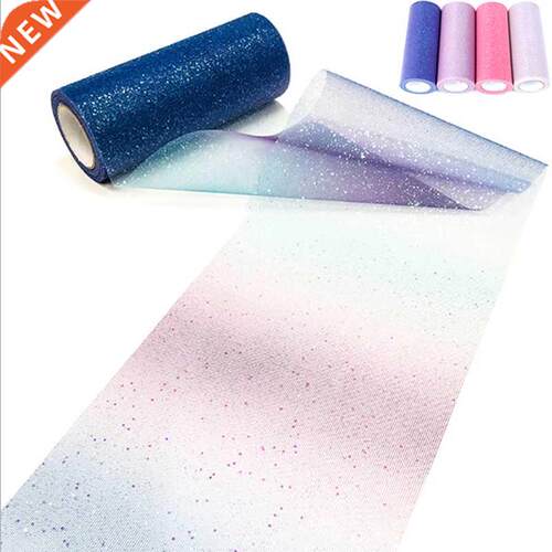 10 Yards Rainbow Tulle Roll Spool Fabric Ribbon Bolt DIY Tab