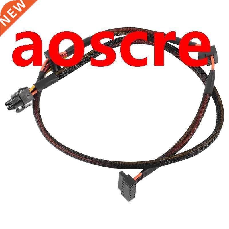 Modular PSU 6Pin to 3-Port SATA Power Cable 18AWG Wire 80cm