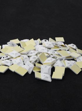 100pcs 20x20mm Self Adhesive Cable Wire Zip Tie Mounts Mount