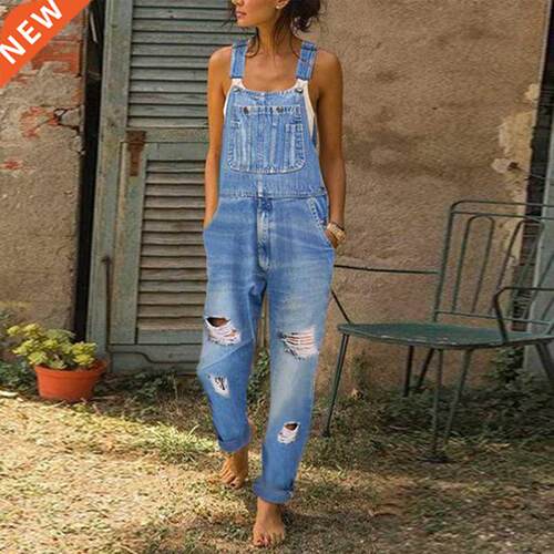 Work clothes jeans women's slim jumpsuit 2021 spring and