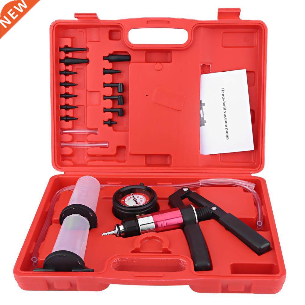 Hand Held Vacuum Pump Pressure Tester Kit Brake Bleeder Test
