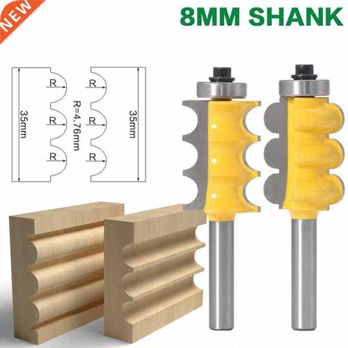 8/12mm Shank Triple Bead & Triple Flute Large Molding Ro