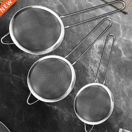 3pcs Anti Rust Kitchen Sieve Flour Fine Mesh Durable Stainle