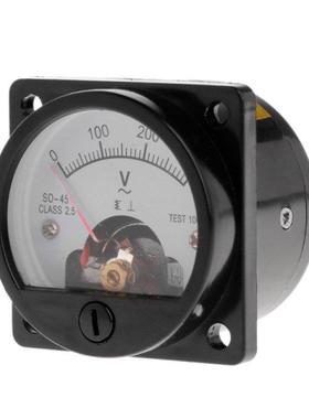 Voltmeter SO-45 AC 0-300V Round Analog Dial Panel Meter Volt