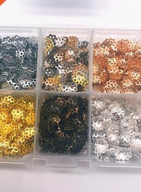 500pcs 6mm Hollow Flower Findings Cone End Beads Cap Filigre