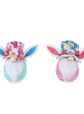 Easter Bunny Gnome Plush Elf Decorations Handmade Scandinavi