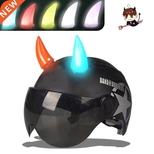 Motorcycle Helmet Decoration Corner Luminous Design Suction