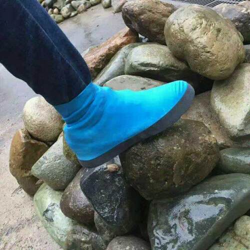 1/2 Pairs Rain Shoe Covers High Tube Latex Waterproof Shoes
