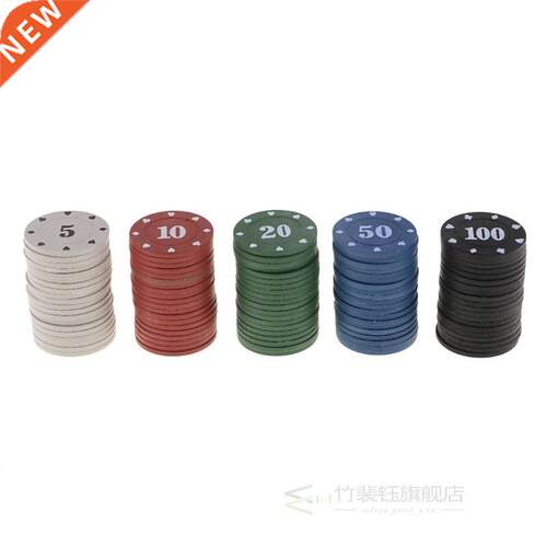 100Pcs Texas Poker Chip Counting Bingo Chips Casino Enterta