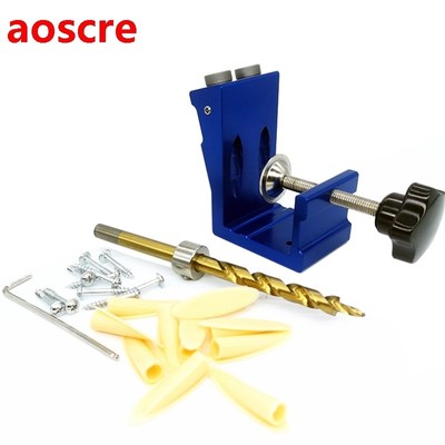 Pocket Hole Puncher jig kit + 9mm Step Drill Bit  Accessori